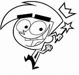 Cosmo Fairly Oddparents Parrains Magiques Fantagenitori Coloriages sketch template