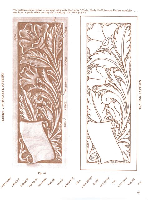 leather tooling patternstemplates  images  illustrations
