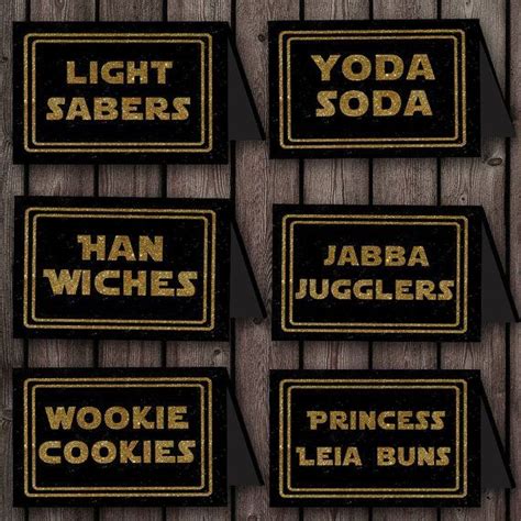 star wars food labels printable files  labels instant   pages