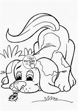 Coloring Pages Animal Puppy Dog Kids Wuppsy Printables Bug Colouring Color sketch template