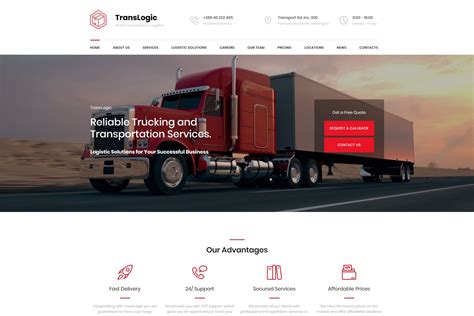logistics company website template  trucking service motocms