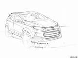 Ecosport Ford Sketch Wallpaper Thumbnail Caricos sketch template