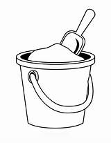 Coloring Summer Pages Bucket Kids Sand Printable Easy Adults sketch template