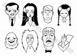 Addams Family Cartoon Coloring Pages Sketch Printable Morticia Clipart Deviantart Gomez Drawing Books Uncle Fester Vintage Drawn sketch template