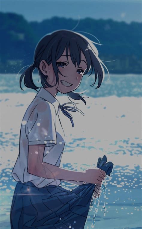 Anime Girl Wallpaper Beach Anime Wallpaper Hd