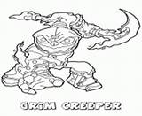 Coloring Pages Skylanders Printable Giants Flameslinger Series2 Fire Book Grim Swap Creeper Series1 Undead Force Print sketch template