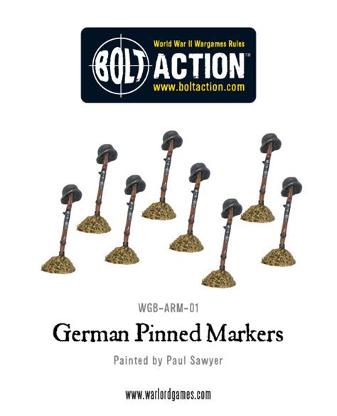 New Bolt Action Pinned Markers Warlord Games