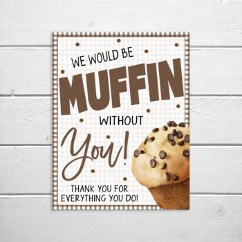 muffin appreciation sign    muffin   decor