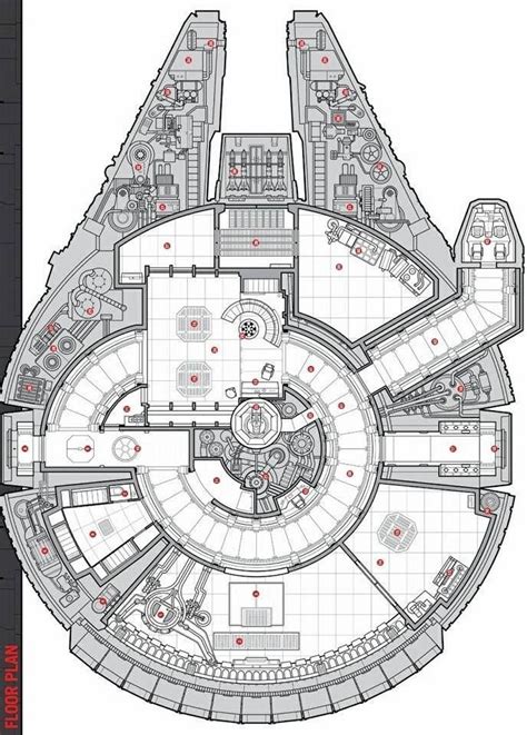 interior   millennium falcon pretty detailed schematics  rstarwars