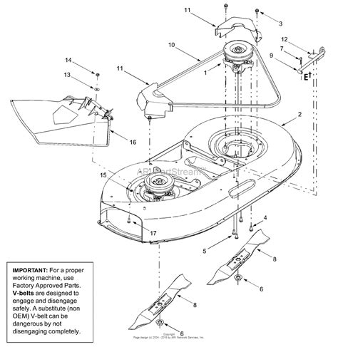 mtd abf  parts diagram  deck assembly