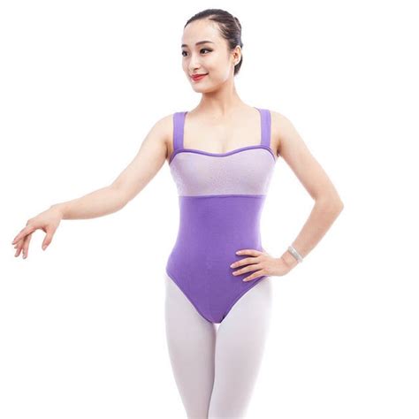 Ballet Leotard For Women Purple Dancewear Adult Dance Practice