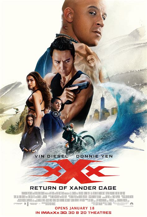 xxx return of xander cage launches main one sheet art movie news more entertainment