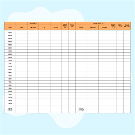 printable fluid intake chart template printable word searches