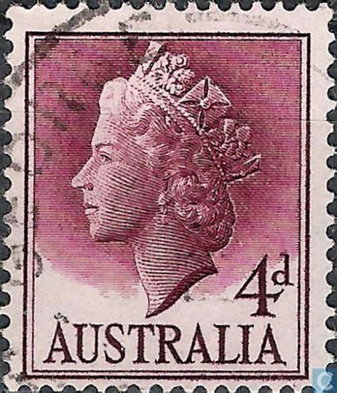 queen elizabeth ii  stamp australia aus elizabeth ii queen elizabeth ii queen