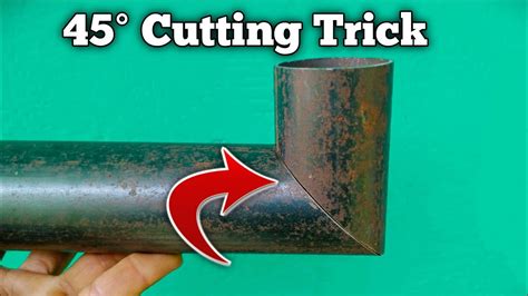 pipe cutting idea  degree angle cutting youtube