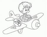 Coloring Airplane Pilot Pages Small Boys Kids Printable Cool Cartoon Little Preschoolers Transportation Drawing Pilots Printables Wuppsy Kid Getdrawings Easy sketch template