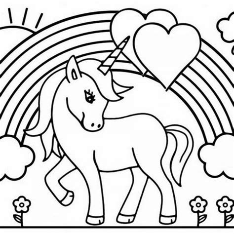 gorgeous  minute unicorn coloring page  kids mitraland