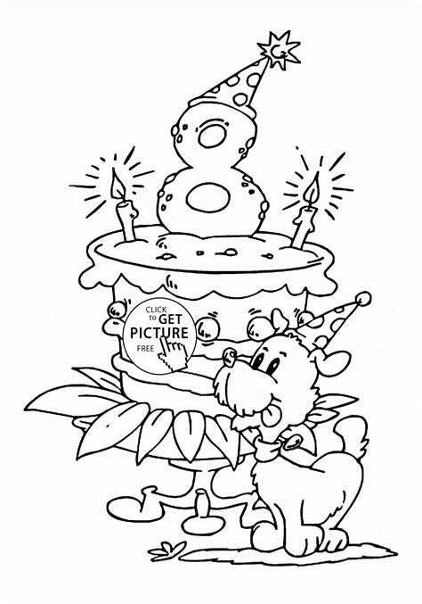 happy  birthday coloring page  kids holiday coloring pages