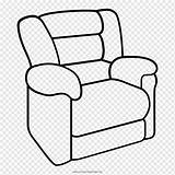 Chair Sofa Recliner Drawing Couch Fauteuil Angle Coloring Furniture Pngwing sketch template