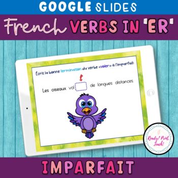 limparfait french verbs  er review conjugation french core french immersion