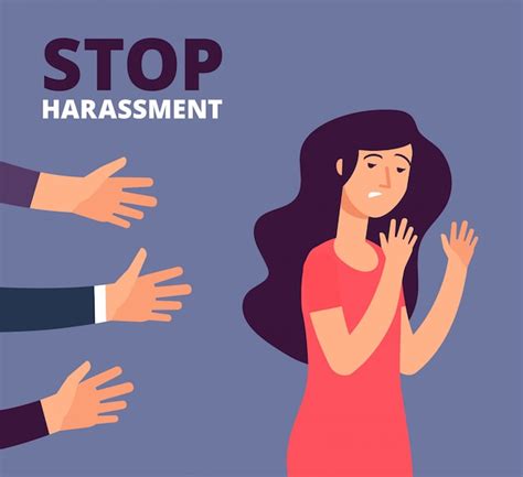Premium Vector Sexual Harassment Concept Woman And Mans Hands