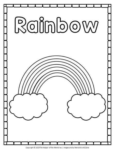 blank rainbow coloring page coloring pages