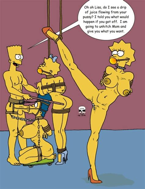 Rule 34 Arms Behind Back Ball Gag Bart Simpson Bondage Bound Female