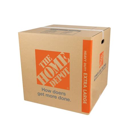the home depot large heavy duty moving box with handles 18 in l x 18