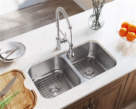 double bowl stainless steel kitchen sink