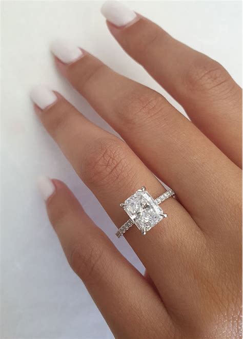 ct radiant cut moissanite engagement ring radiant diamond etsy