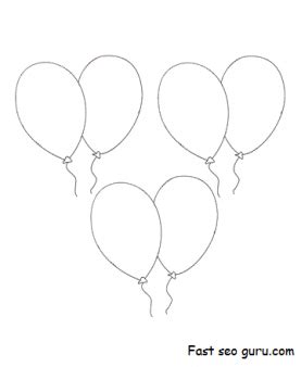 coloring  sheets birthday balloons printable coloring pages