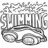 Swimming Schwimmen Skissar Goggles Nuoto Schizzo Mette Swimmer Includes Skizzen Zwemmende Tauchen Nieuwjaar Boxas Att sketch template