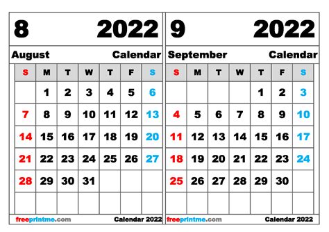 august  september  calendar august  september  calendar