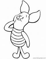Piglet Coloring Pages Disneyclips Looking sketch template