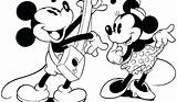 Mickey Minnie Pages Coloring Kissing Mouse Getcolorings sketch template