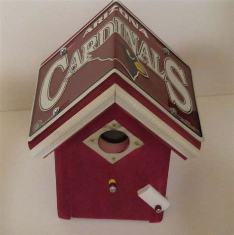 arizona cardinals nfl license plate birdhouse team bird house cardinals bird houses