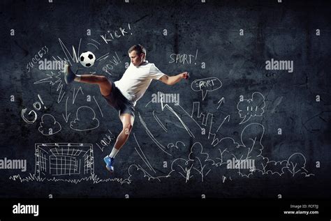 football player  jump  sketches  background stock photo alamy
