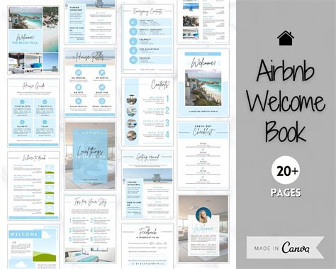 airbnb template bundle editable airbnb signs  book etsy