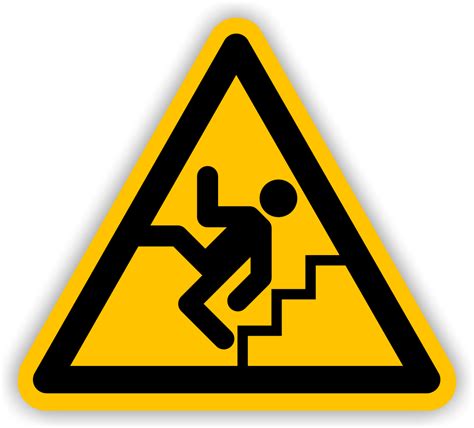 warnung vorsicht treppe