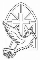 Easter Symbols Dove Baptism Pentecost Devotional sketch template