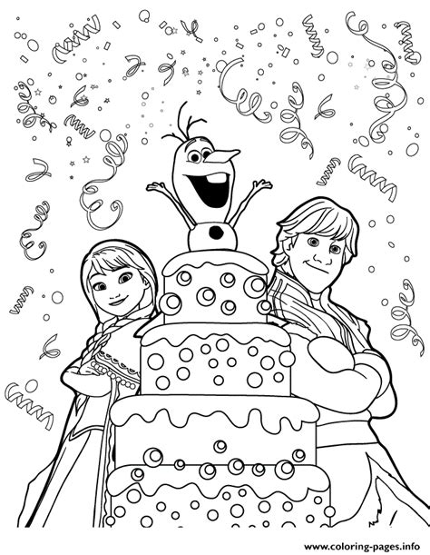 kristoff anna olaf surprise birthday colouring page coloring page printable