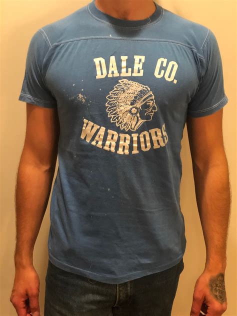 vintage dale county warriors jersey shirt etsy  zealand