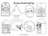 Tags Gift Christmas Color Printable sketch template