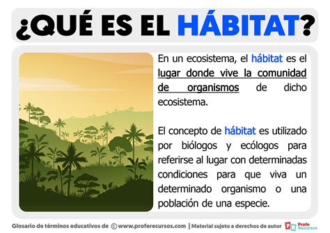 es el habitat definicion de habitat