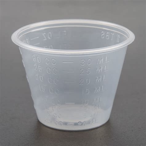 choice  oz disposable polypropylene graduated medicine cup  case