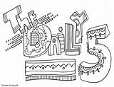Daily Coloring Pages Five Getcolorings sketch template