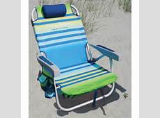 Tommy Bahama Backpack Beach Chair in Blue and Green Stripe