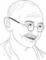 Gandhi Mahatma Sketch Independence Ji Mohandas Prize Shall sketch template
