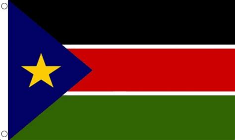 bandera del sur de sudán 5 x 3 ft 100 poliéster con ojales etsy españa