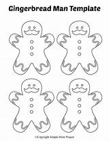 Gingerbread Man Small Template Printable Templates Cutout Men Large Stencils Women Woman sketch template
